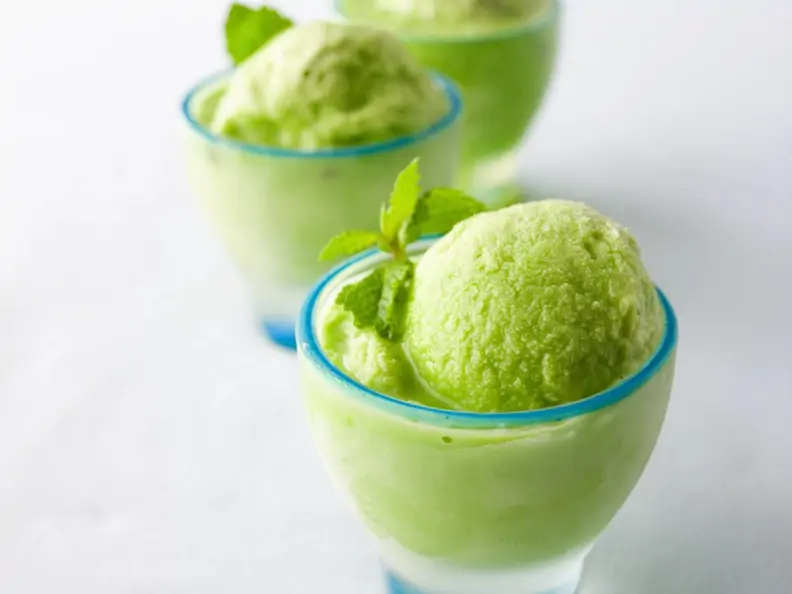 Limettensorbet
