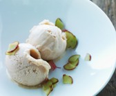 Rhabarbersorbet