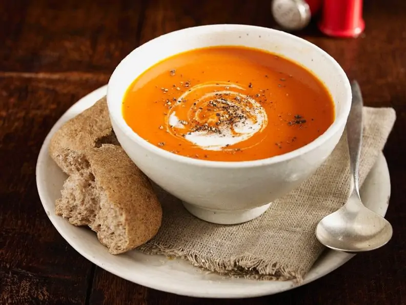 Kürbissuppe mit Kartoffeln