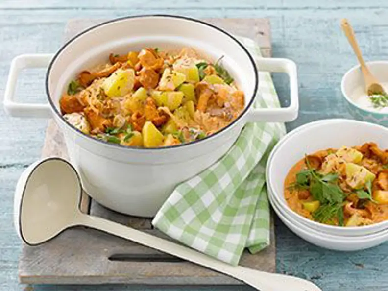 Szegediner Pfifferlingsrahmgulasch