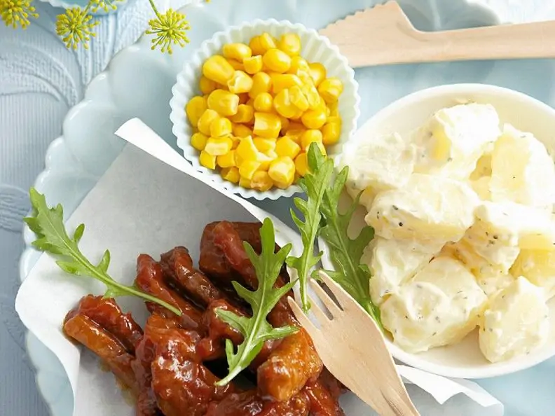Barbecue-Hüftsteak mit Kartoffelsalat