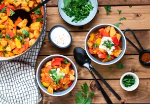 Kartoffelgulasch mit Paprika