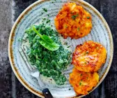 Kartoffel-Rösti mit Rahmspinat