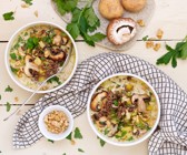 Kartoffel-Hack-Suppe mit Pilzen