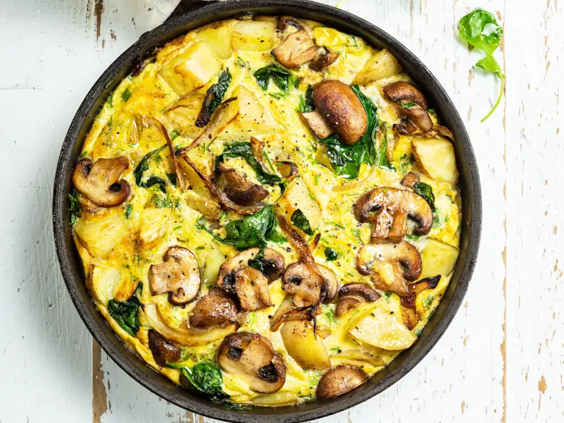 Kartoffel-Frittata mit Pilzen