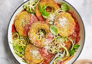 Kürbisschnitzel mit Zoodles