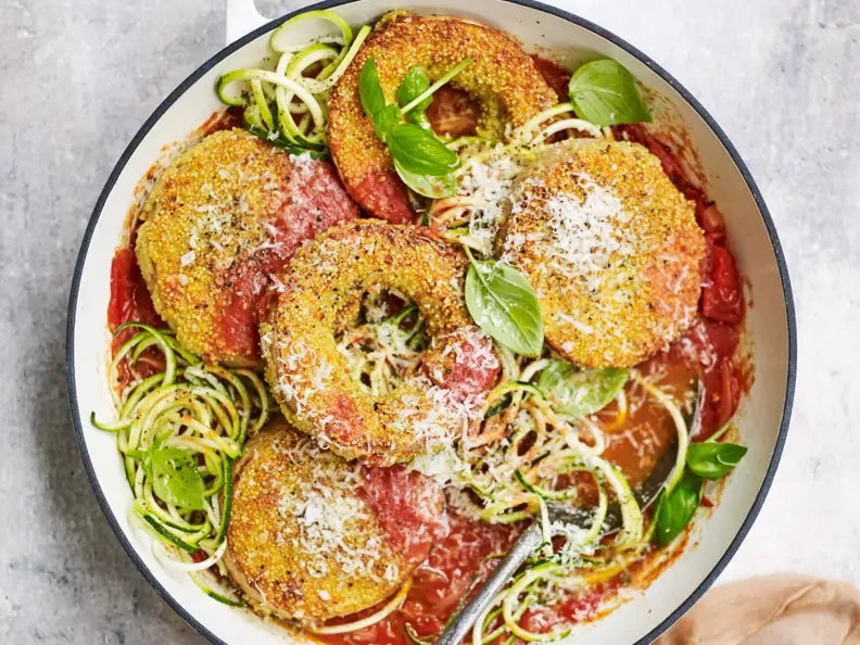 Kürbisschnitzel mit Zoodles