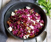 Rotkohlsalat mit Feta und Granatapfel