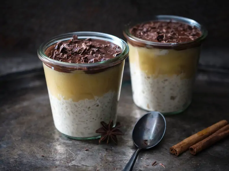 Milchreis mit Apfelkompott