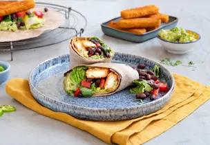 Burritos mit Veggie-Fisch-Stäbchen
