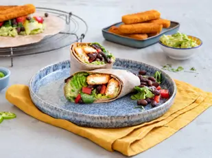 Burritos mit Veggie-Fisch-Stäbchen