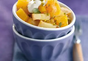 Kürbis mit Apfelsaft und Zimt