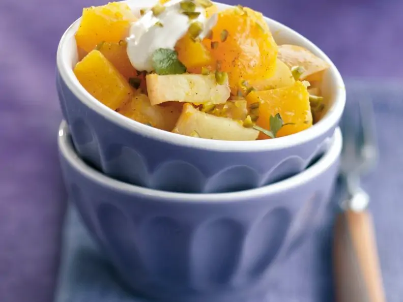 Kürbis mit Apfelsaft und Zimt