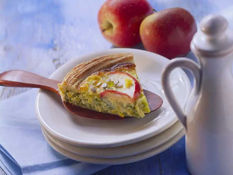 Lauch-Apfel-Quiche