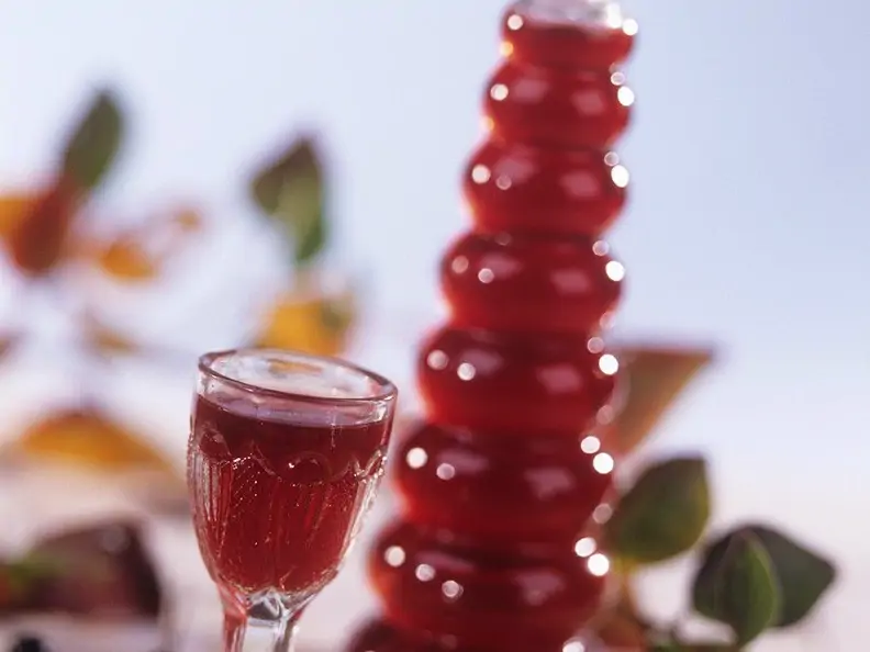 Likör aus Apfelbeeren