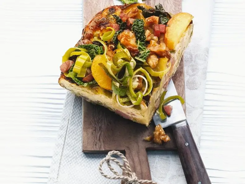 Lauch-Apfelkuchen