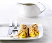Pfannkuchen mit Apfelfüllung