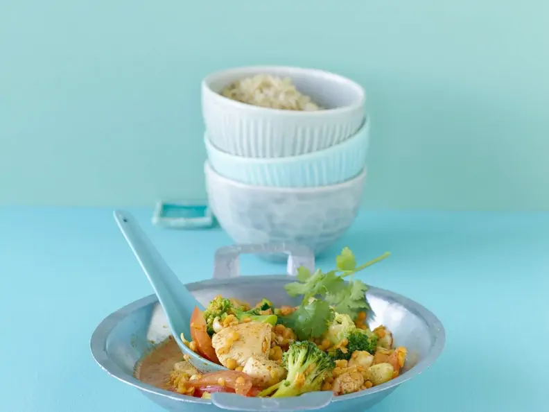Hähnchencurry mit Linsen