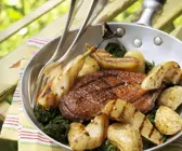 Entenbrustfilet mit gegrillten Birnen