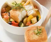 Ratatouille mit Feta in Panade
