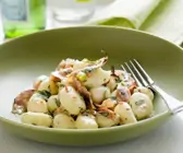 Scharfe Gnocchi mit Schinken