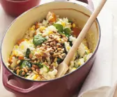 Risotto mit Kürbis und Mais