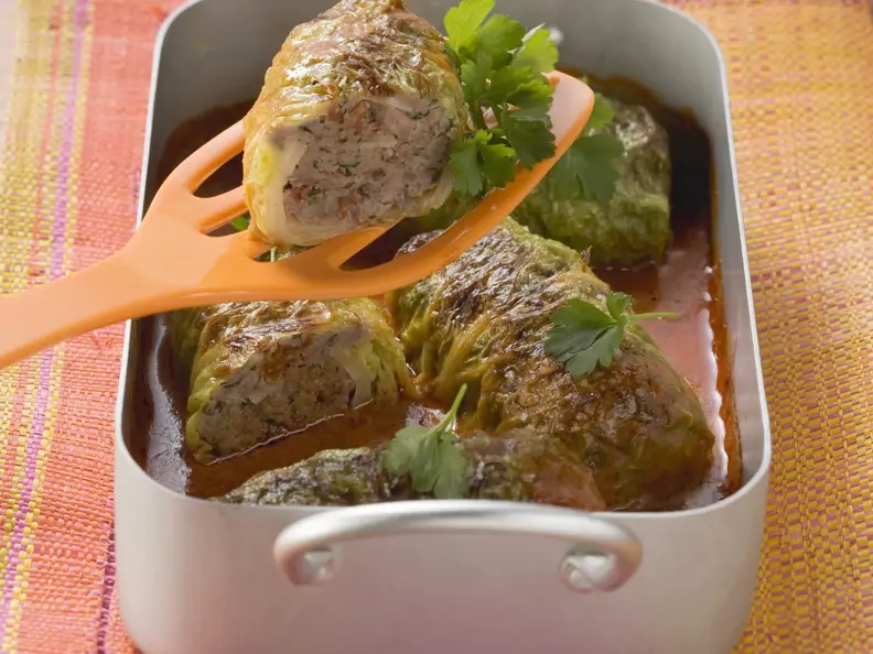 Wirsingpäckchen im italienischen Stil