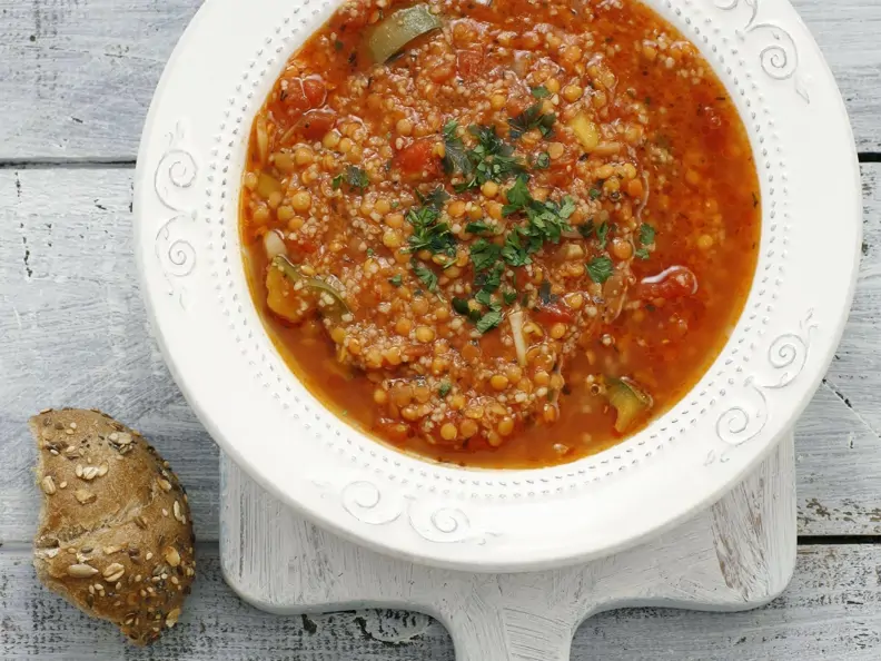 Tomatensuppe mit Couscous