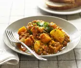 Linsencurry mit Kartoffeln