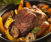 Schweinebraten mit Kürbis