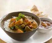 Rindercurry mit Süßkartoffel und Reis