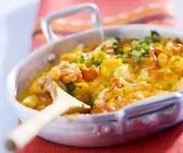 Rühreier mit Tomaten und Paprika
