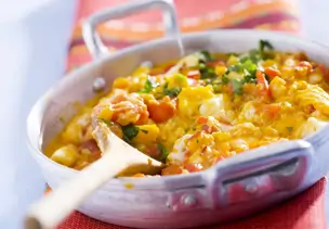 Rühreier mit Tomaten und Paprika