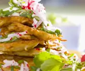 Kartoffelpuffer mit Radieschen