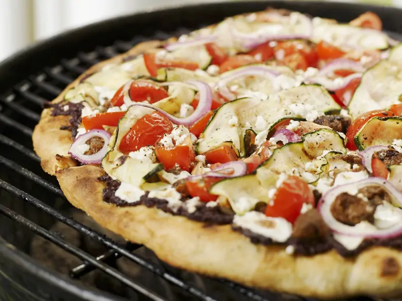 Gegrillte Pizza