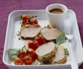 Kalbsnussbraten mit Ratatouille gratiniert