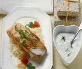 Lachs mit Herz-Paprika