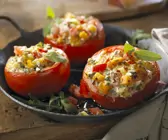 Gefüllte Tomaten mit Sonnenblumenkernen