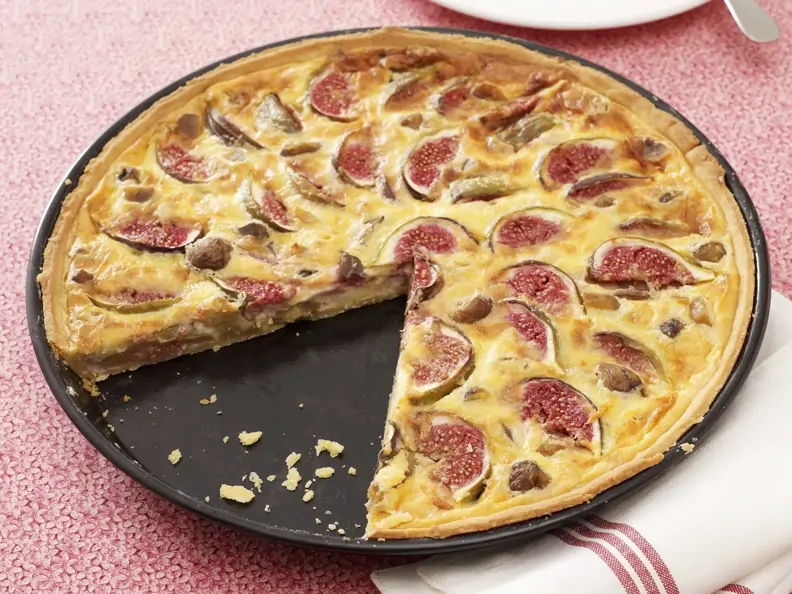 Maroni-Feigen-Quiche mit Käse