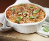 Thunfischgratin mit Basilikum