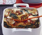 Lasagne mit Hackfleisch und Spinat