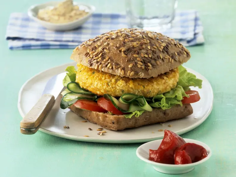 Tofu-Polenta-Burger