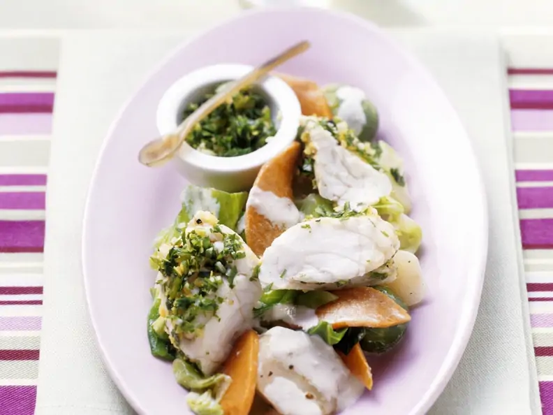 Fischragout mit Gemüse und Gremolata