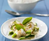 Anglerfisch mit Zucchini-Kokos-Curry