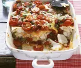 Lasagne mit Kabeljau, Kapern und Kirschtomaten