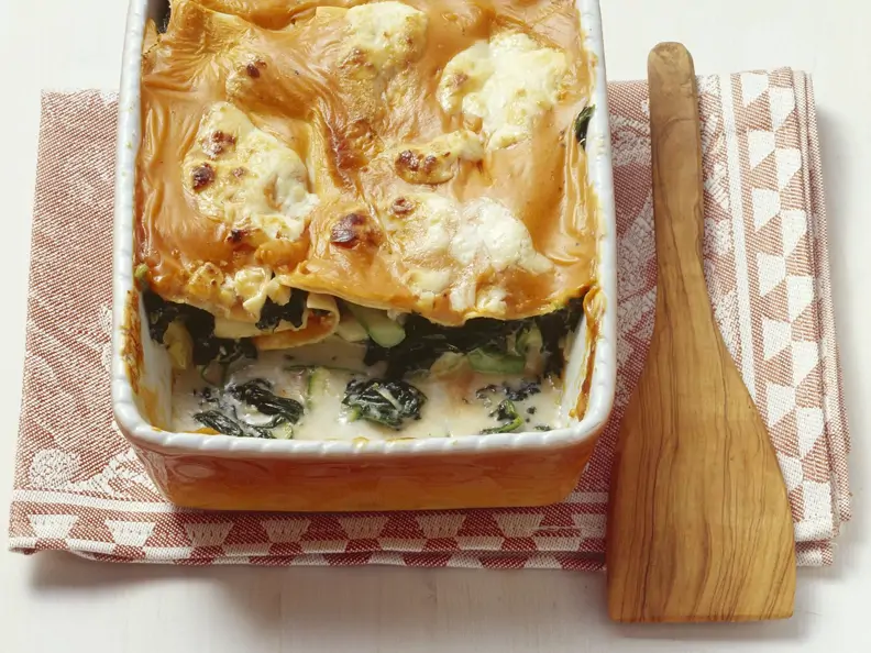Lasagne mit Rucola und Gemüse