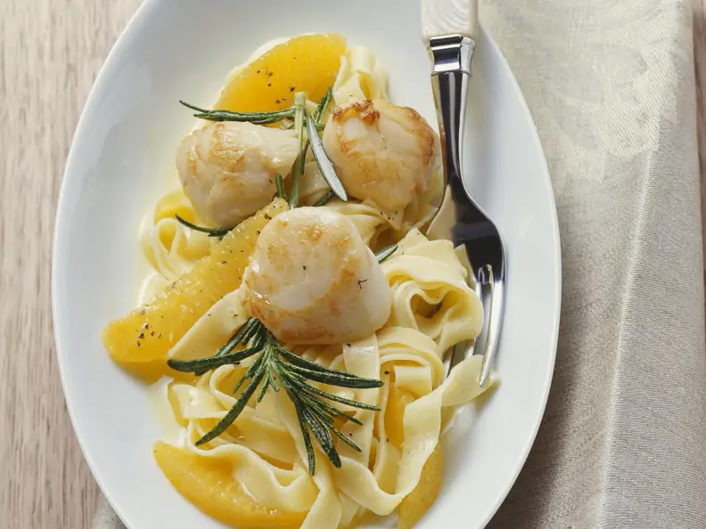 Pasta mit Jakobsmuscheln