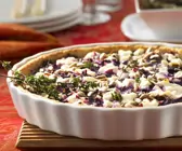 Rotkohltarte mit Ziegenfrischkäse