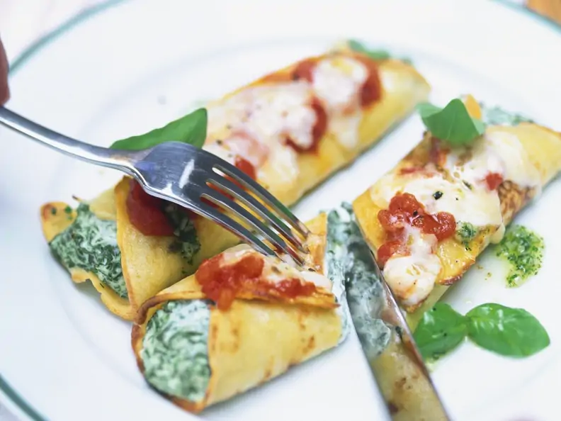 Gefüllte Crêpes auf italienische Art