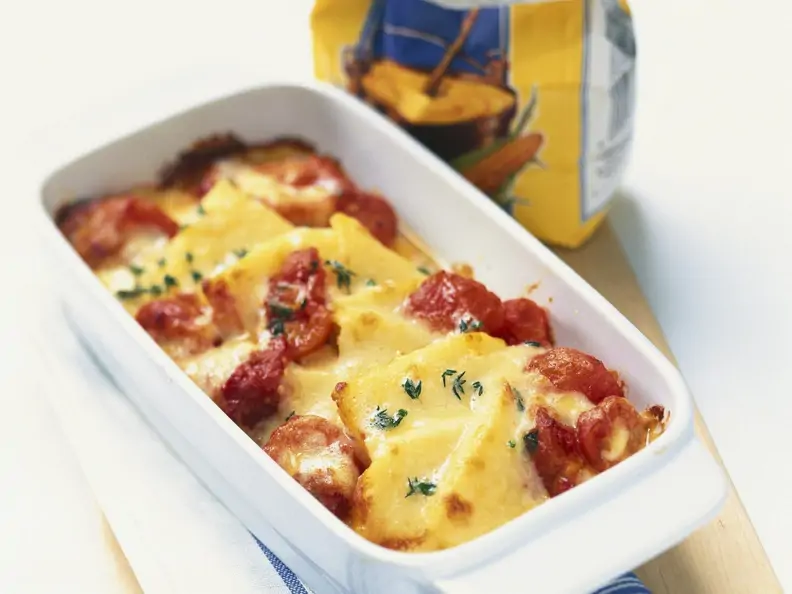 Überbackene Polenta